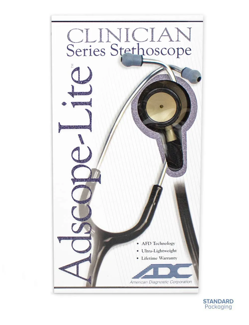 ADC Adscope Lite Model 619 Ultra Lightweight Clinician Stethoscope with Tunable AFD Technology, Navy