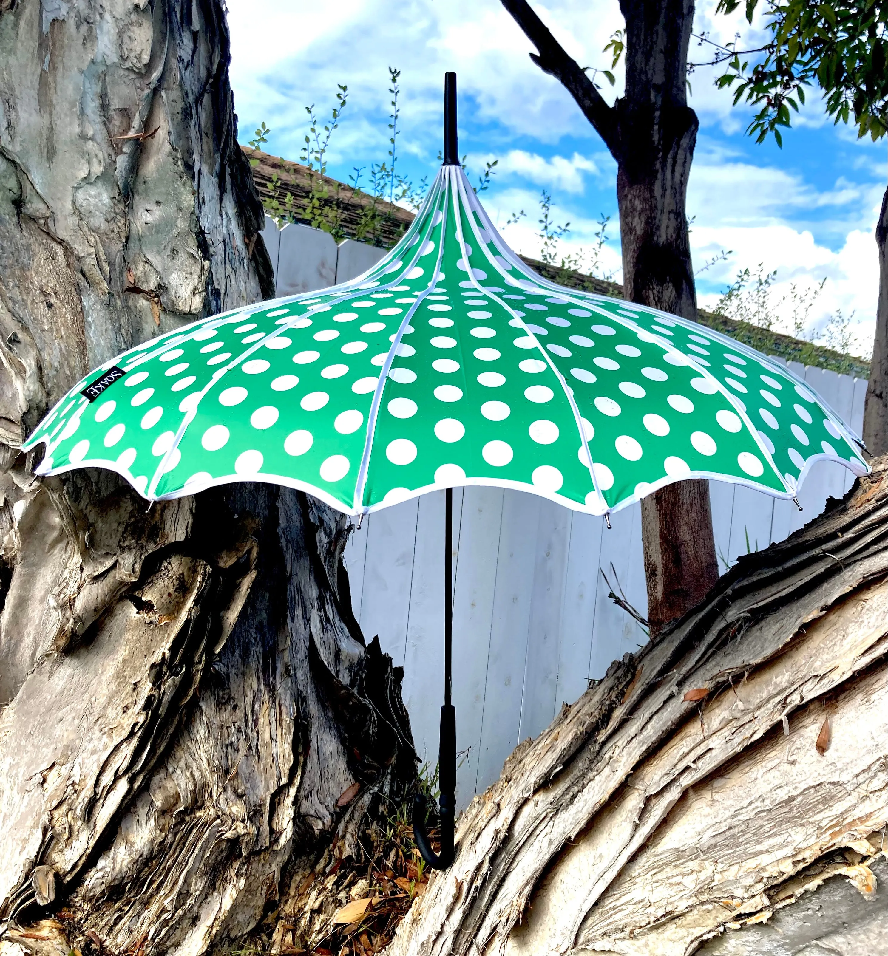 Adeline Green Umbrella | Anti-UV and Blackout Pagoda Style