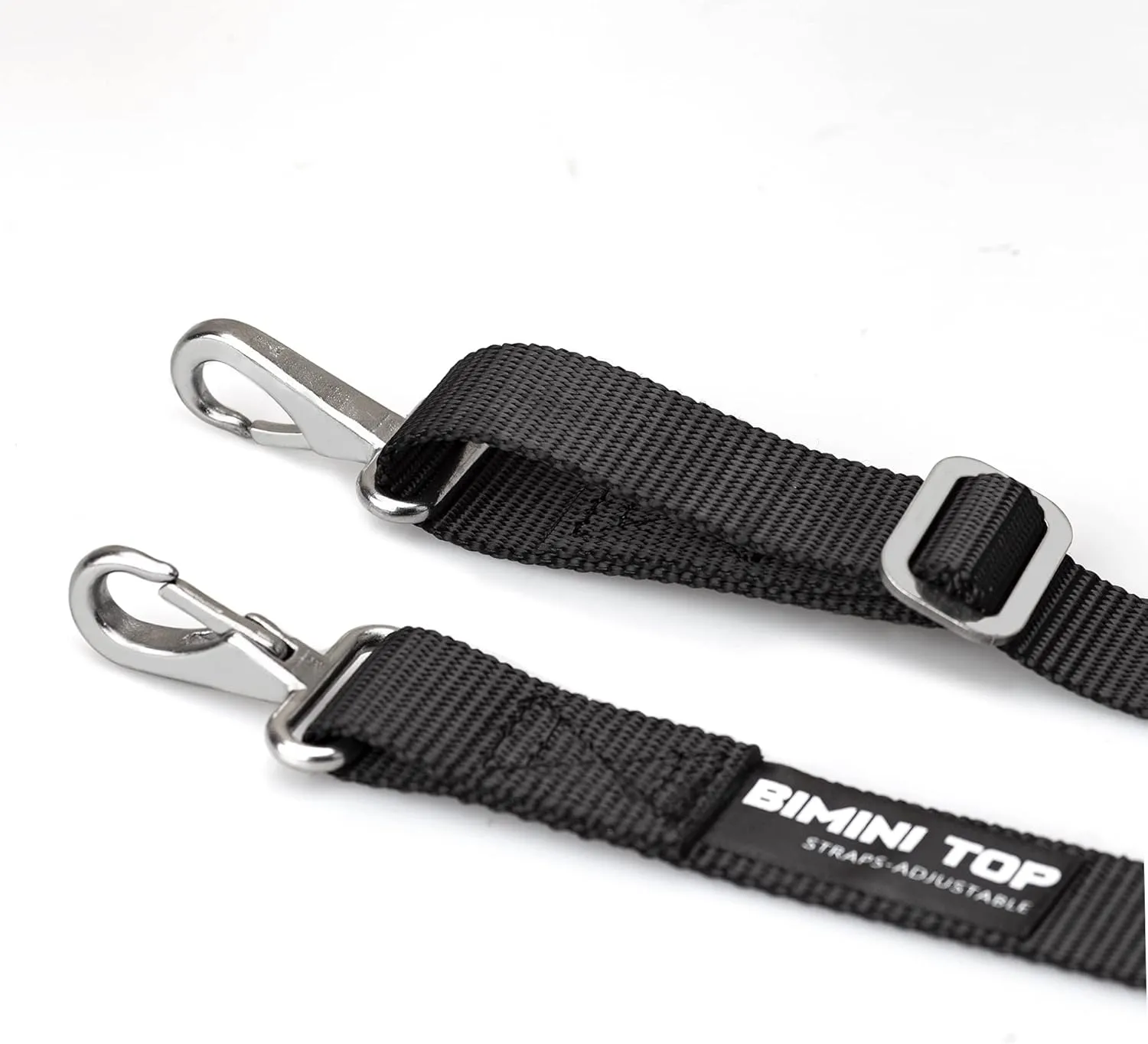 Adjustable Bimini Boat Top Straps,Two Hooks 38"~70"Marine Awning Webbing Straps,with 316 Stainless Stee Heavy Duty Snap Hooks,Boat Awning Hardware Accessories,Premium Boat Canopy Nylon Strap,Pack of 2