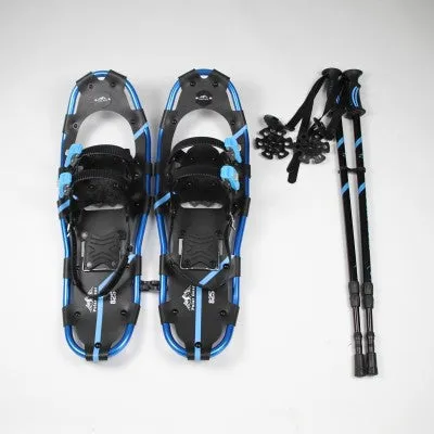 Adult Snowshoes (Blue 8 x 26 in) & Trekking Pole In a Bag Set