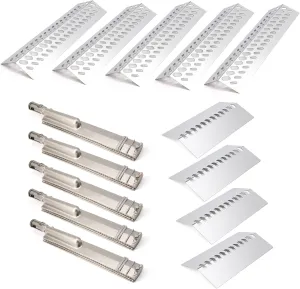 Adviace Grill Replacement Parts for Bull 57568 57569 BBQ Grill, 16521 16631 Flame Tamer 16670 16520 Heat Shield & 35717 16516 Grill Burner for Bull Brahma Grills
