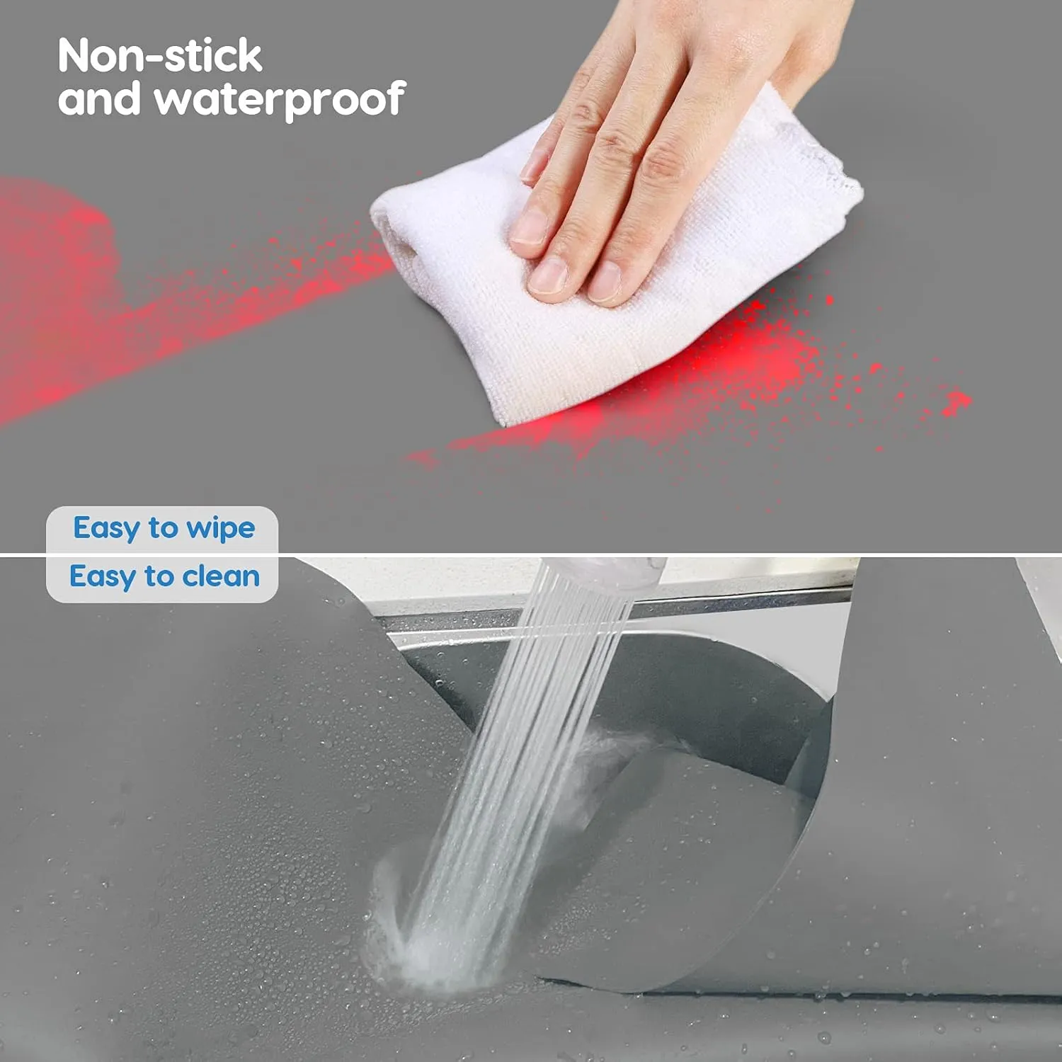 AECHY Extra Large Silicone Mat 35.3"x23.5"x0.08", Multipurpose Silicone Mat Thick Heat Resistant Mat Shipped Rolled Up Kitchen Counter Mat Waterproof Silicone Mats for Kitchen Counter Dark Gray