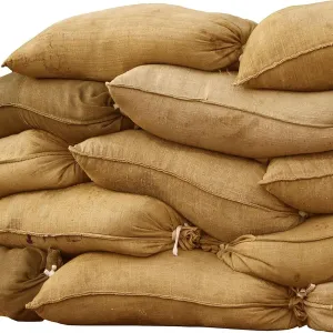 Agfabric Burlap Sand Bags with Tie Strings 1 Bag, 14" x 26" Burlap Sacks for Flooding and Erosion Control, Store Bags, Pack 1