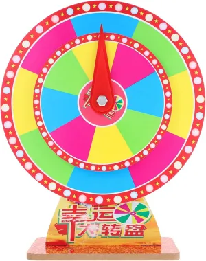 Alipis Diy Rotating Prize Wheel Double Blank Lottery Spinner for Parties Game Nights Celebrations and Fun Raffle Game Prop Slots for Endless Excitement