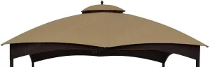 ALISUN Replacement Canopy Top for Lowe's 10' x 12' Gazebo #TPGAZ17-002C (Golden Brown Canopy Top Only)