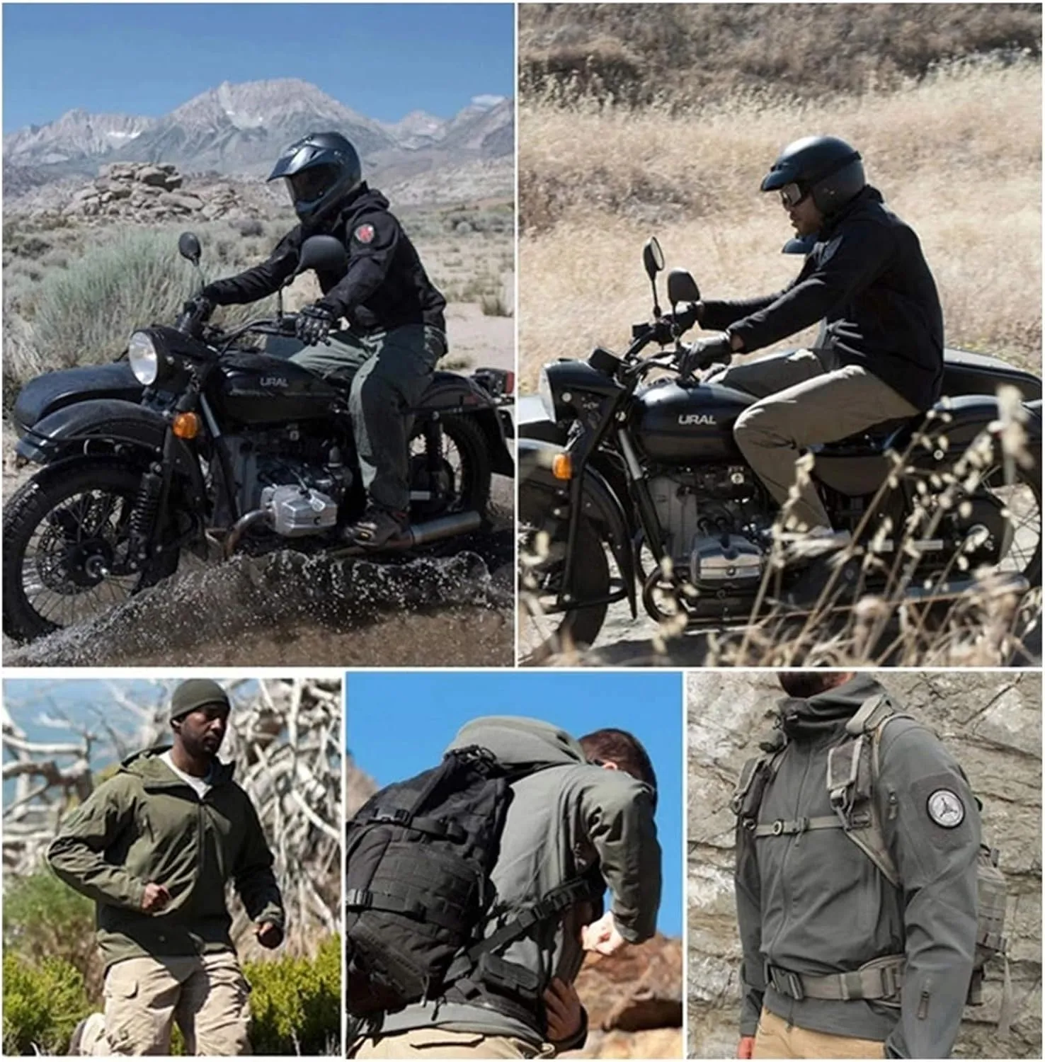 All-Weather Military-Grade Tactical Jacket,Men's Hooded Tactical Jacket Water Resistant Soft Shell Snow Ski Coats