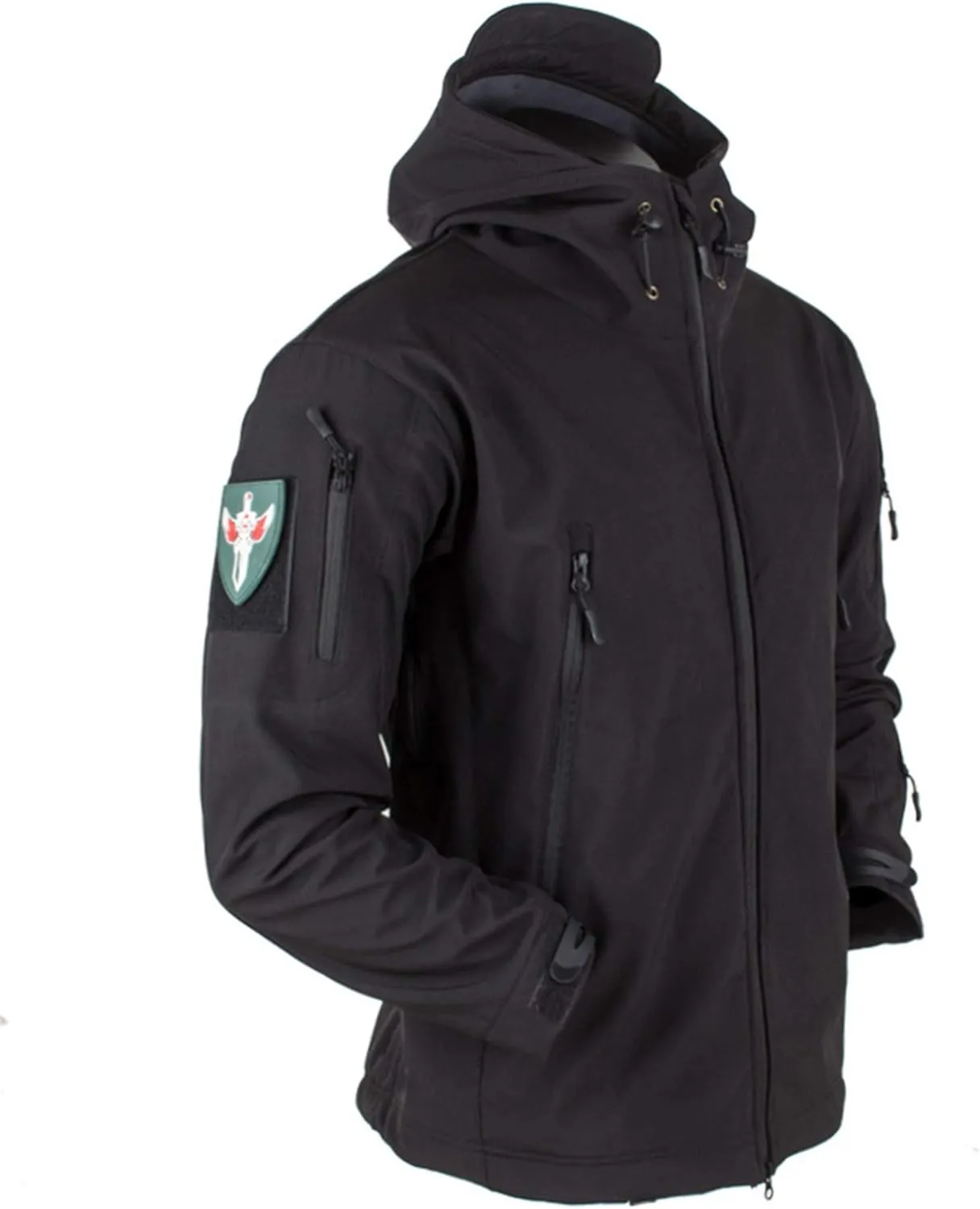 All-Weather Military-Grade Tactical Jacket,Men's Hooded Tactical Jacket Water Resistant Soft Shell Snow Ski Coats