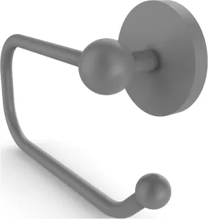 Allied Brass 1024E-GYM Skyline Collection Euro Style Tissue Toilet Paper Holder, Matte Gray