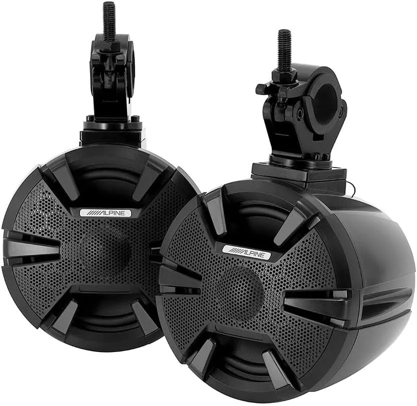 Alpine PSS-SX01 Weather Resistant Side-by-Side Roll Bar Speaker System with Amp and Bluetooth Receiver