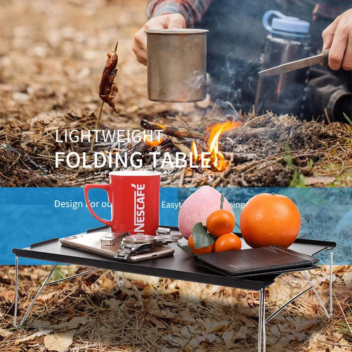 Aluminium Alloy Folding Table Portable Outdoor Camping Picnic Multifunctional