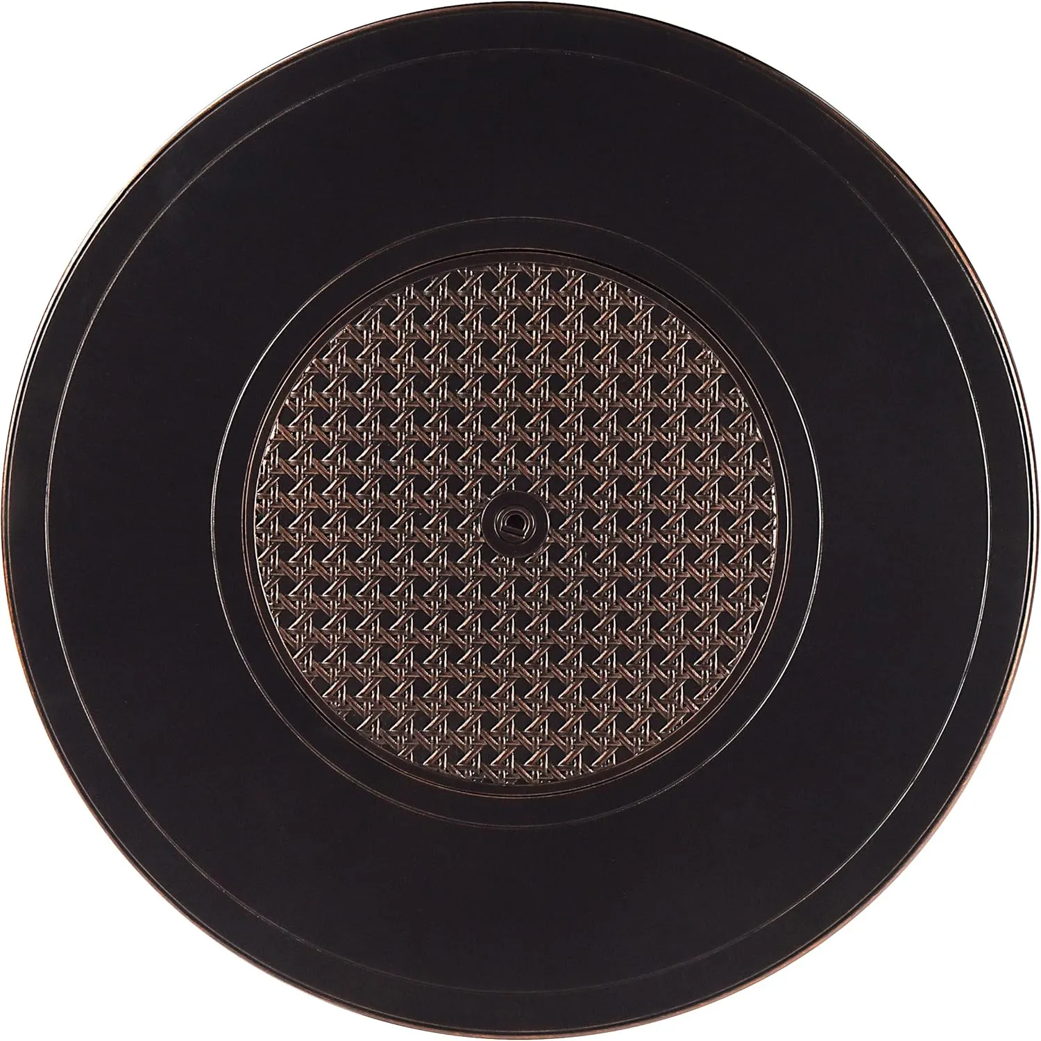 Aluminum 57,0000 BTU 44 in. Round Propane Black Fire Pit Table with Fire Beads, Lid, Propane Tank Cover and Table Fabric Covers in Copper Finish