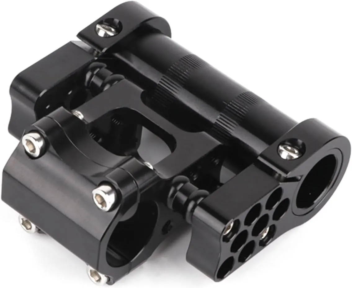 Aluminum Alloy Folding Bike Porous Stem Adjustable Bicycles Double Stem Mountain Bike Handlebar Stem Easy to Install