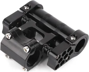 Aluminum Alloy Folding Bike Porous Stem Adjustable Bicycles Double Stem Mountain Bike Handlebar Stem Easy to Install