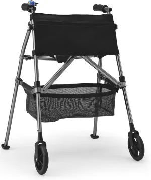 Aluminum Folding Walker for Seniors, Lightweight Support up to 350lbs with Trigger Release and Packing Bag, Only 6.8LBS (Red)