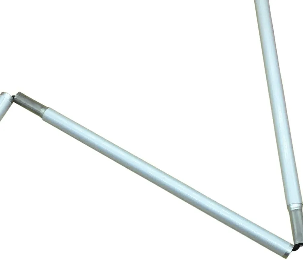 Aluminum Mobility Folding White Cane for Vision Impaired and Blind People (Folds Down 6 Sections) (135cm (53.1inch）, Black Handle)