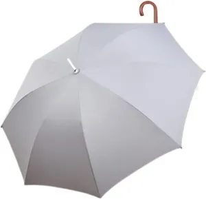 ANIIC Umbrella Golf Umbrella Windproof Extra Strong Stick Umbrella Vintage Hook Handle Wood Automatic Open Canopy Cane Umbrella for Rain and Sun (Color : Onecolor)