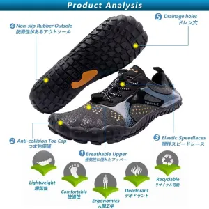 Ansbowey Water Shoes Mens Womens Quick-Dry Lightweight Barefoot Athletic Shoes for Beach Walking, Stream Trekking, Swimming Pool, Snorkeling, Driving, Jogging, Boating