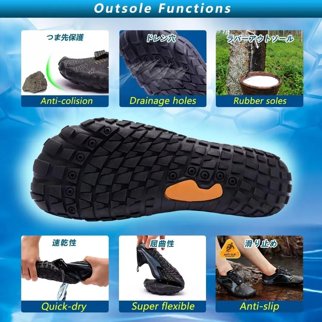 Ansbowey Water Shoes Mens Womens Quick-Dry Lightweight Barefoot Athletic Shoes for Beach Walking, Stream Trekking, Swimming Pool, Snorkeling, Driving, Jogging, Boating