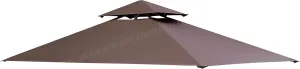 APEX GARDEN Replacement Canopy Top for Model #L-GG034PST, HD Hampton Bay Heathermoore Outdoor Patio 8 ft. x 5 ft. Grill Gazebo (Top Only) (Brown)