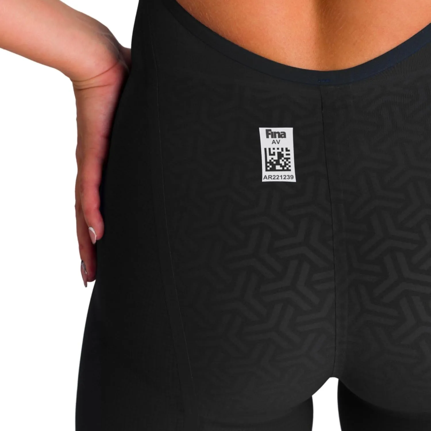 Arena Women's Powerskin Carbon Glide Full Body Short Leg Open Back Swimsuit for Competitive Racing, Practice Kneeskin
