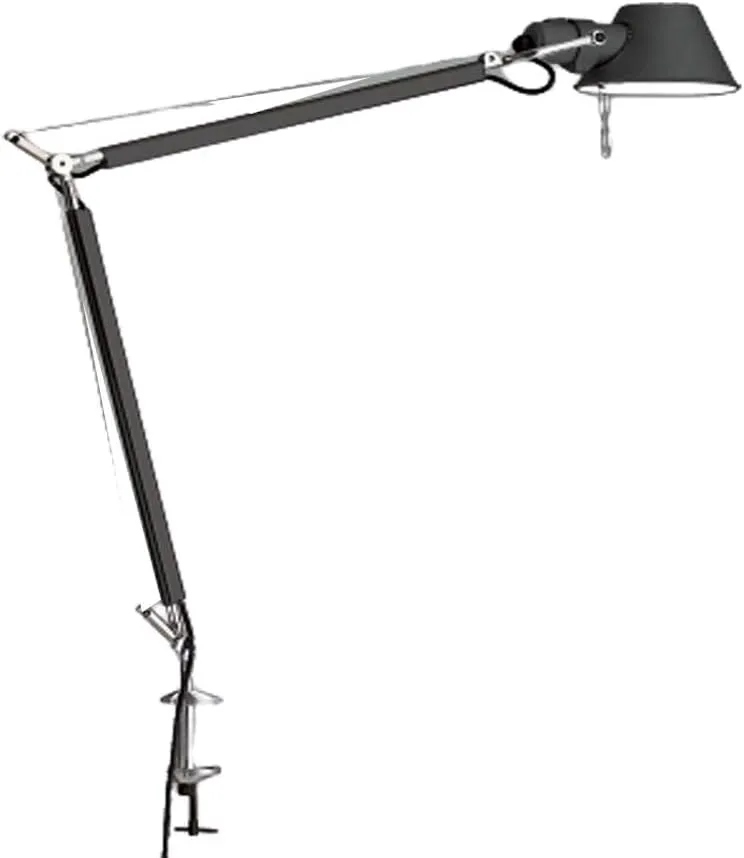 Artemide Tolomeo Classic LED 100W E26 Black Table Lamp with Clamp