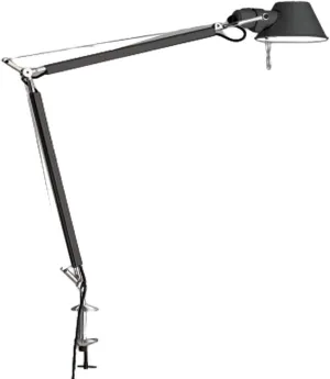 Artemide Tolomeo Classic LED 100W E26 Black Table Lamp with Clamp