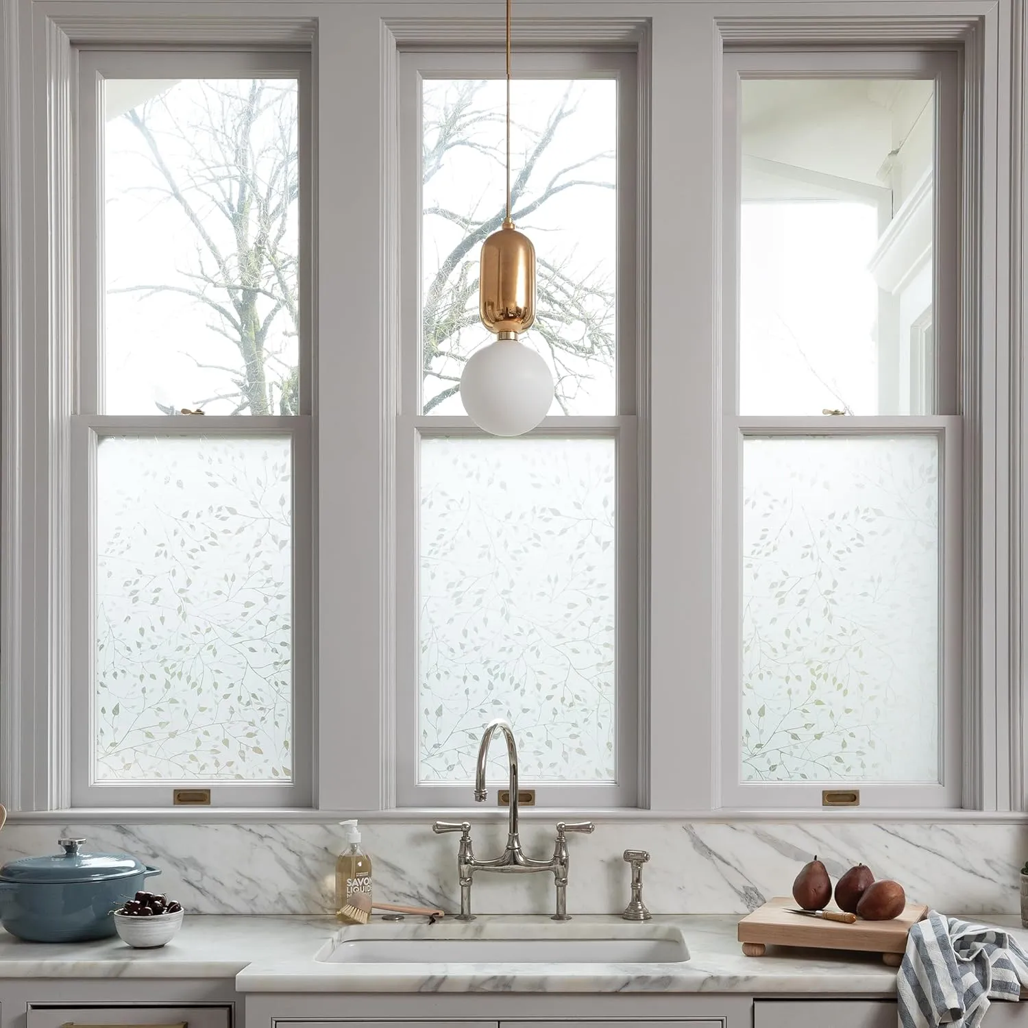 Artscape Canopy | Decorative Privacy Window Film with Textured Glass Pattern | Non-Adhesive & UV Protection | Easy to Apply & Removable | 36 x 72 Inches | Made in USA