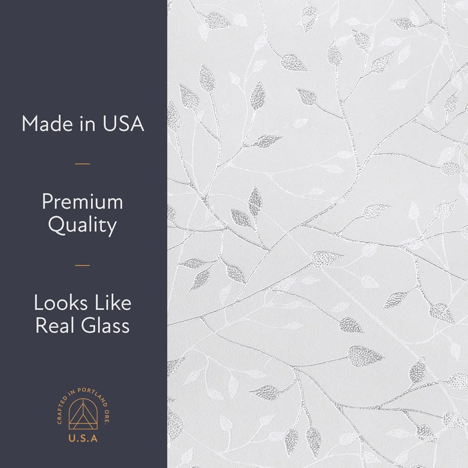 Artscape Canopy | Decorative Privacy Window Film with Textured Glass Pattern | Non-Adhesive & UV Protection | Easy to Apply & Removable | 36 x 72 Inches | Made in USA