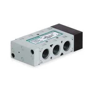 ASCO Numatics L12PA452O000000 L1 Air Pilot Without Override, 1/4" Inline, Spring Return, 2 Position, 4-Way (5/2), Din Plug-in Air Pilot, NPTF, No Voltage