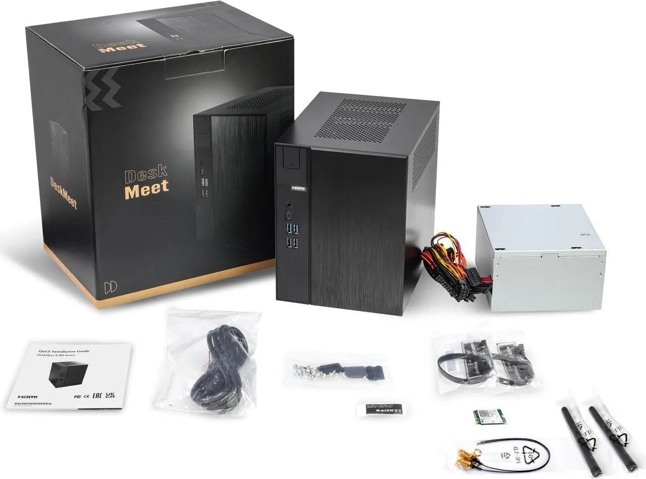 ASRock DeskMeet X600 Barebone Kit - AM5, Ryzen 9000/8000/7000, DDR5-7200 , PCIe 4.0 x16, Dual M.2 (Gen5 Gen4), USB4, 500W PSU, 8L Compact (No CPU/RAM/Storage)