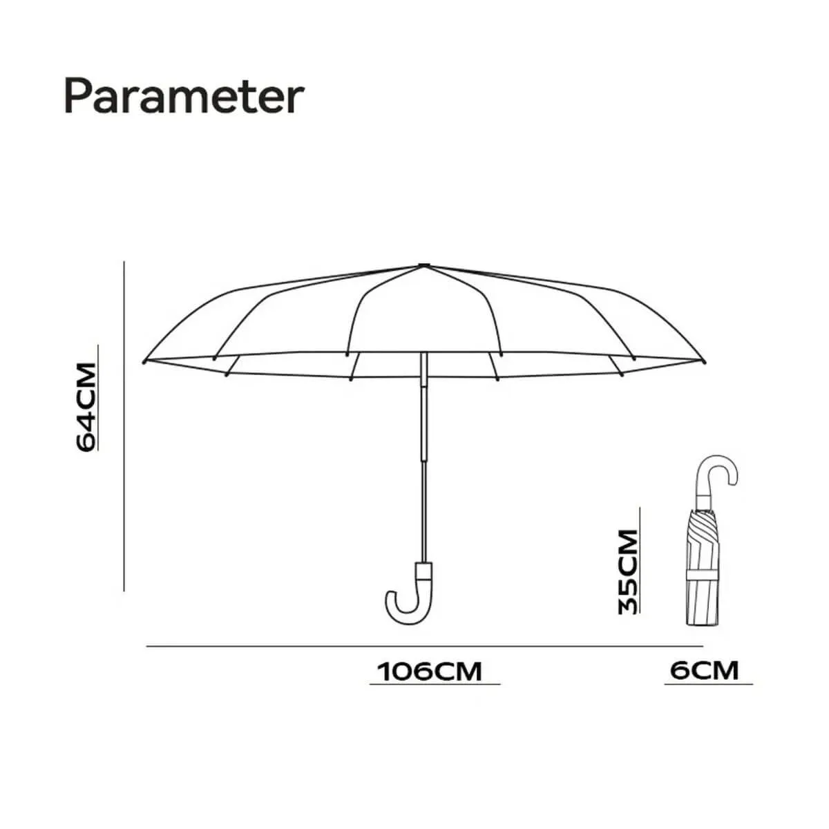 Automatic Folding Umbrella Strong Windproof
