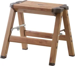 AZUMAYA PC-401 Folding Step 11.5" Inches Height Aluminum Frame Material, W13.0 x D11.0 x H11.5, Wooden Pattern Printed Surface Finish