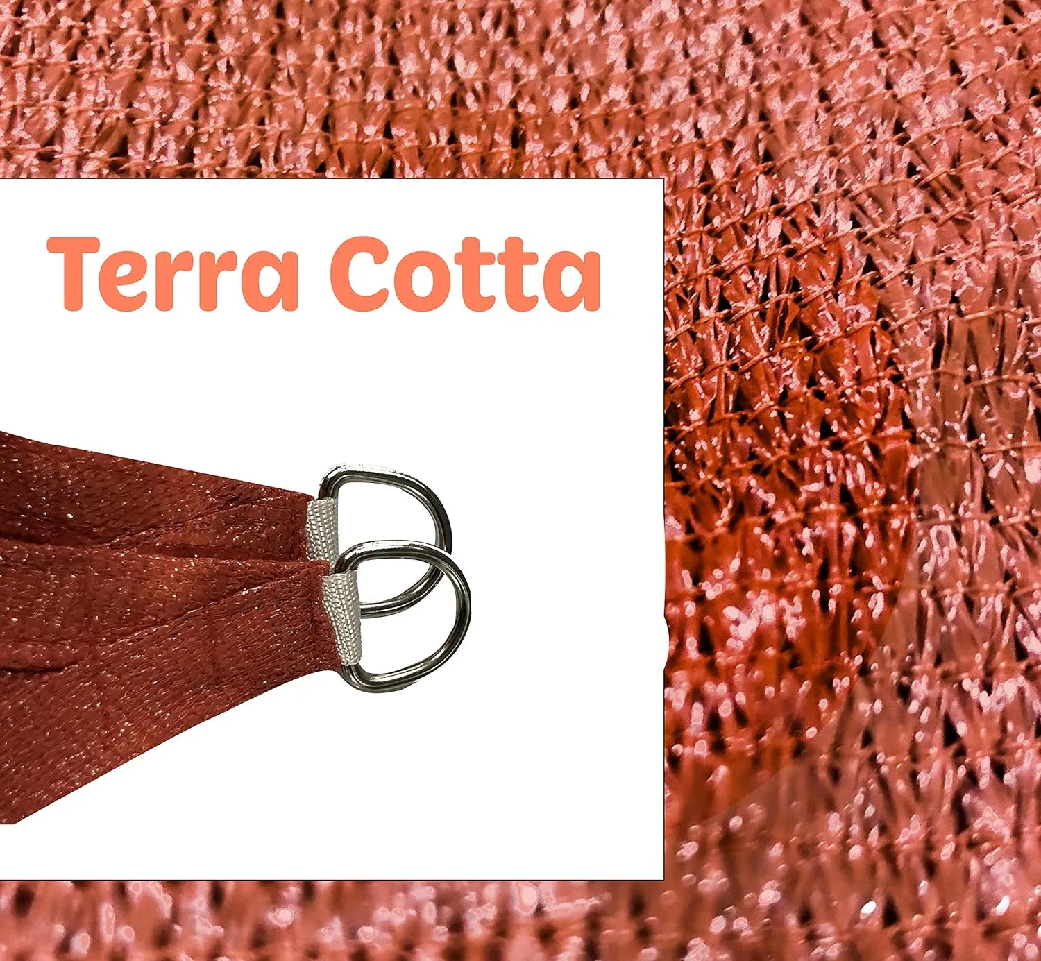 BACKYARD EXPRESSIONS PATIO · HOME · GARDEN | 10'x10'x10' Triangle Sun Shade Sail | UV Blocking Weather Resistant Sun Canopy | Backyard, Deck, Patio, Events (Terra Cotta)