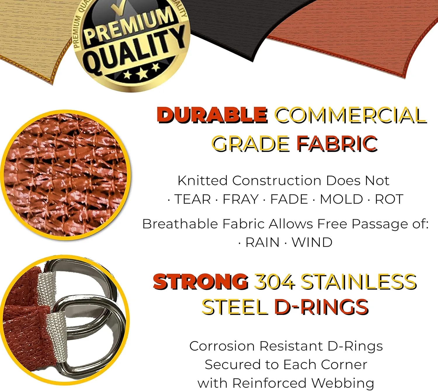 BACKYARD EXPRESSIONS PATIO · HOME · GARDEN | 10'x10'x10' Triangle Sun Shade Sail | UV Blocking Weather Resistant Sun Canopy | Backyard, Deck, Patio, Events (Terra Cotta)