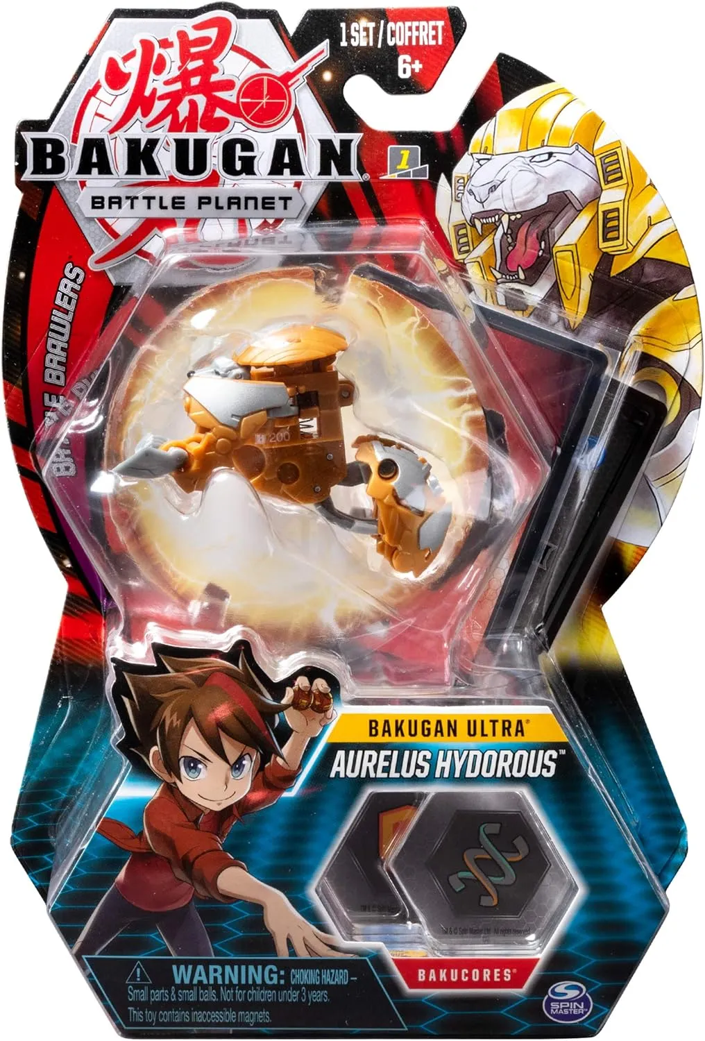 Bakugan Ultra, Aurelus Hydorous, 3-inch Tall Collectible Transforming Creature, for Ages 6 and Up