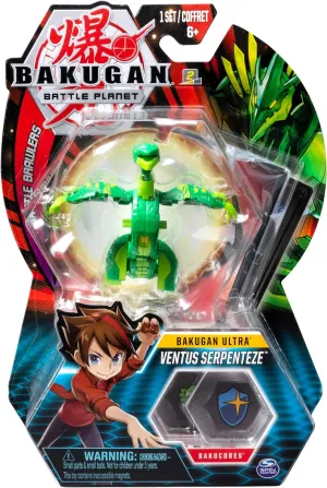 Bakugan Ultra, Ventus Serpenteze, 3-inch Tall Collectible Transforming Creature, for Ages 6 and Up