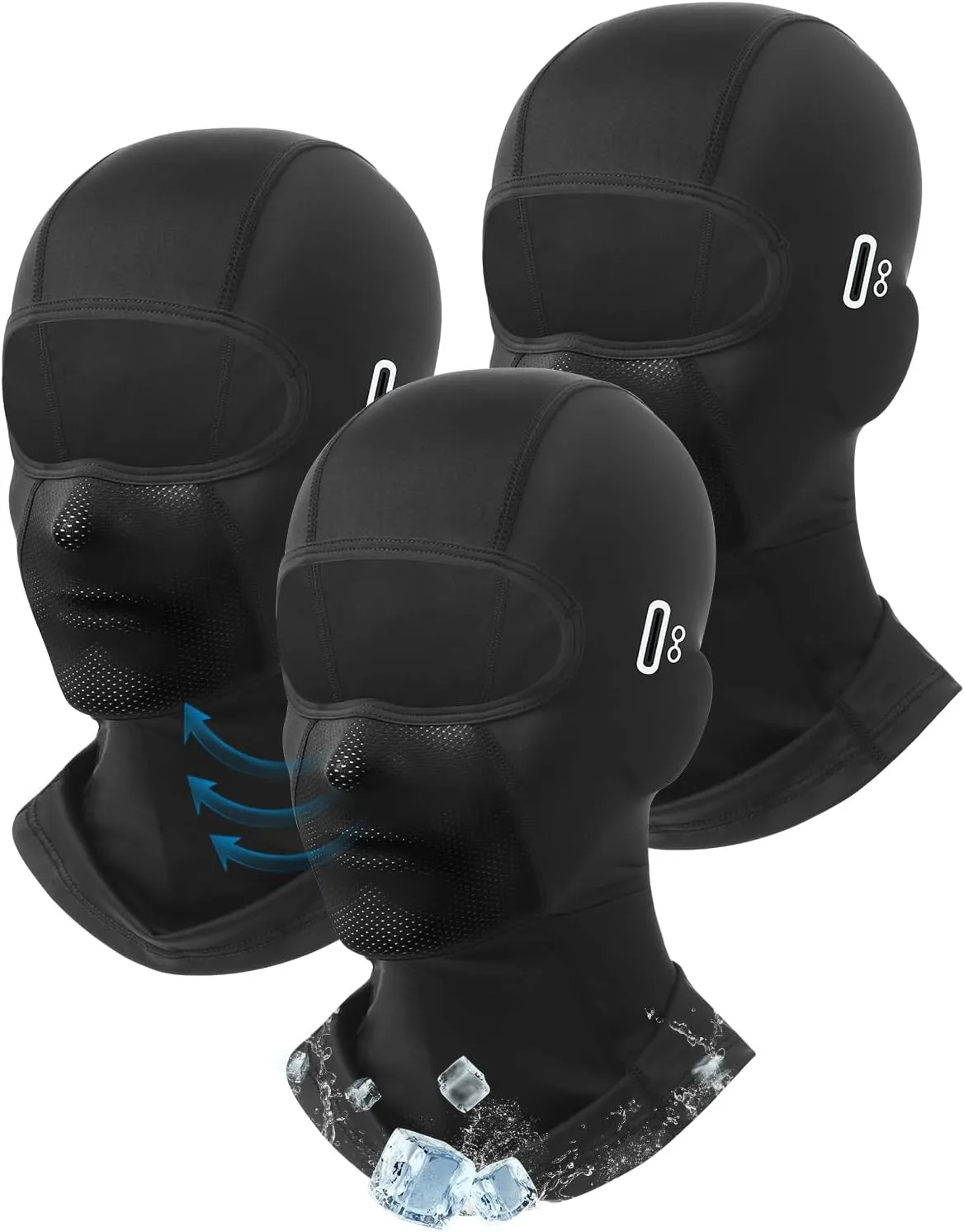 Balaclava Face Mask with Glasses Holes for Men Women Summer Cooling Shiesty Mask Sun UV Protection for Motorcycle Work Ski