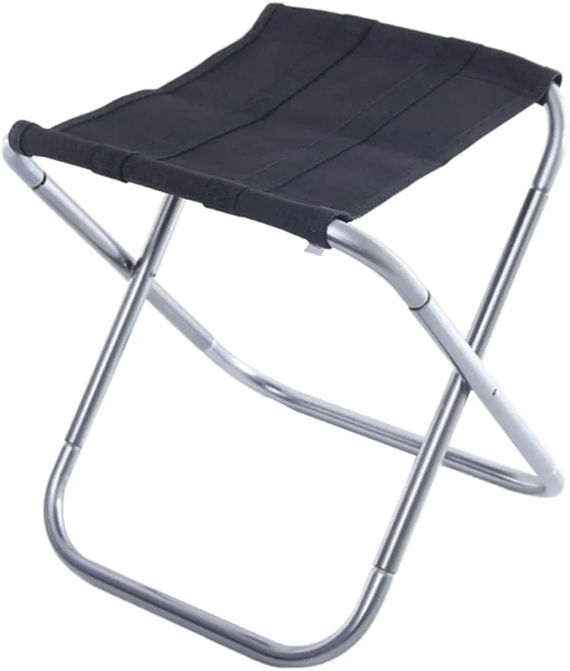balacoo Aluminum Alloy Fishing Camping Chair Outdoor Folding Stool Canvas Surface Portable BBQ Stool for Outdoor Activities