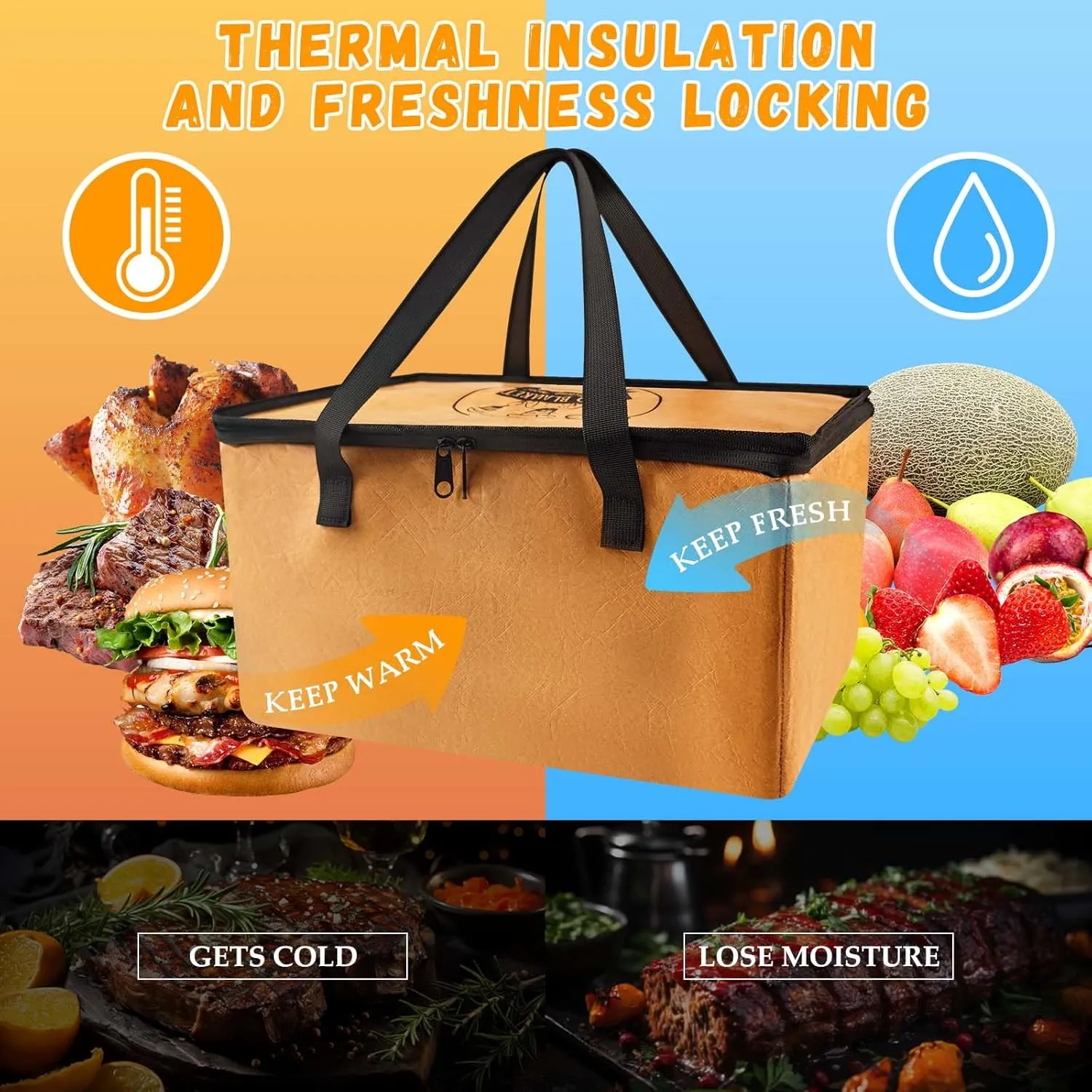 BANGIE BBQ Blanket for Resting Meat with 180° Full Opening for Large Brisket/Pork Shoulders/Turkeys | Anniversary Birthday Grilling Smoker Accessories Gifts for Men Dad Husband(19 in)