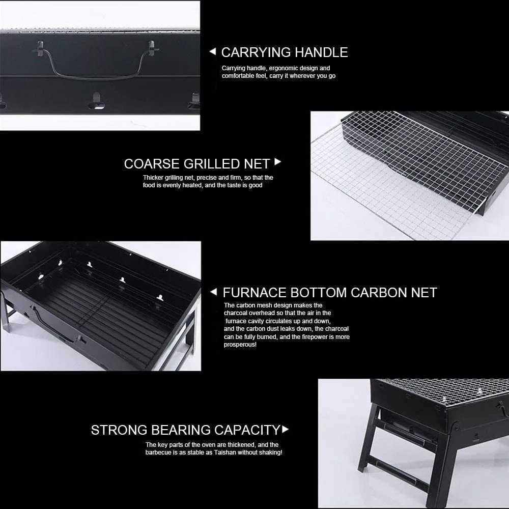 Barbecue for Small Grill Grill,Outdoor Camping Charcoal Order now Tools Grill Hiking Grill Value-packed Traveling Barbecue Portable BBQ Picnics Folding Barbecue