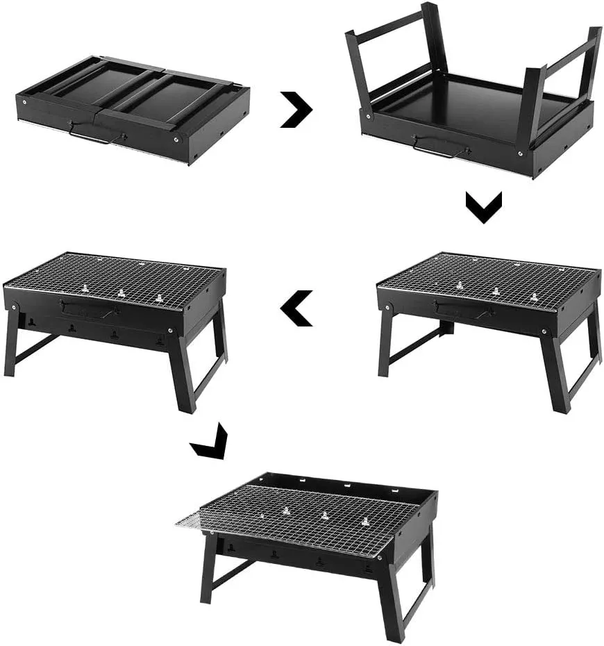 Barbecue for Small Grill Grill,Outdoor Camping Charcoal Order now Tools Grill Hiking Grill Value-packed Traveling Barbecue Portable BBQ Picnics Folding Barbecue