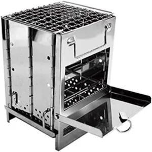 Barbecue Grill Outdoor Barbecue Family PartyStainless Steel Folding Outdoor Camping Hiking BBQ Cooker Stove Over Fire