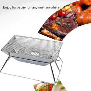 Barbecue Grill Stainless Steel Foldable Portable Outdoor Charcoal Used for Picnic Garden Terrace campping Trip