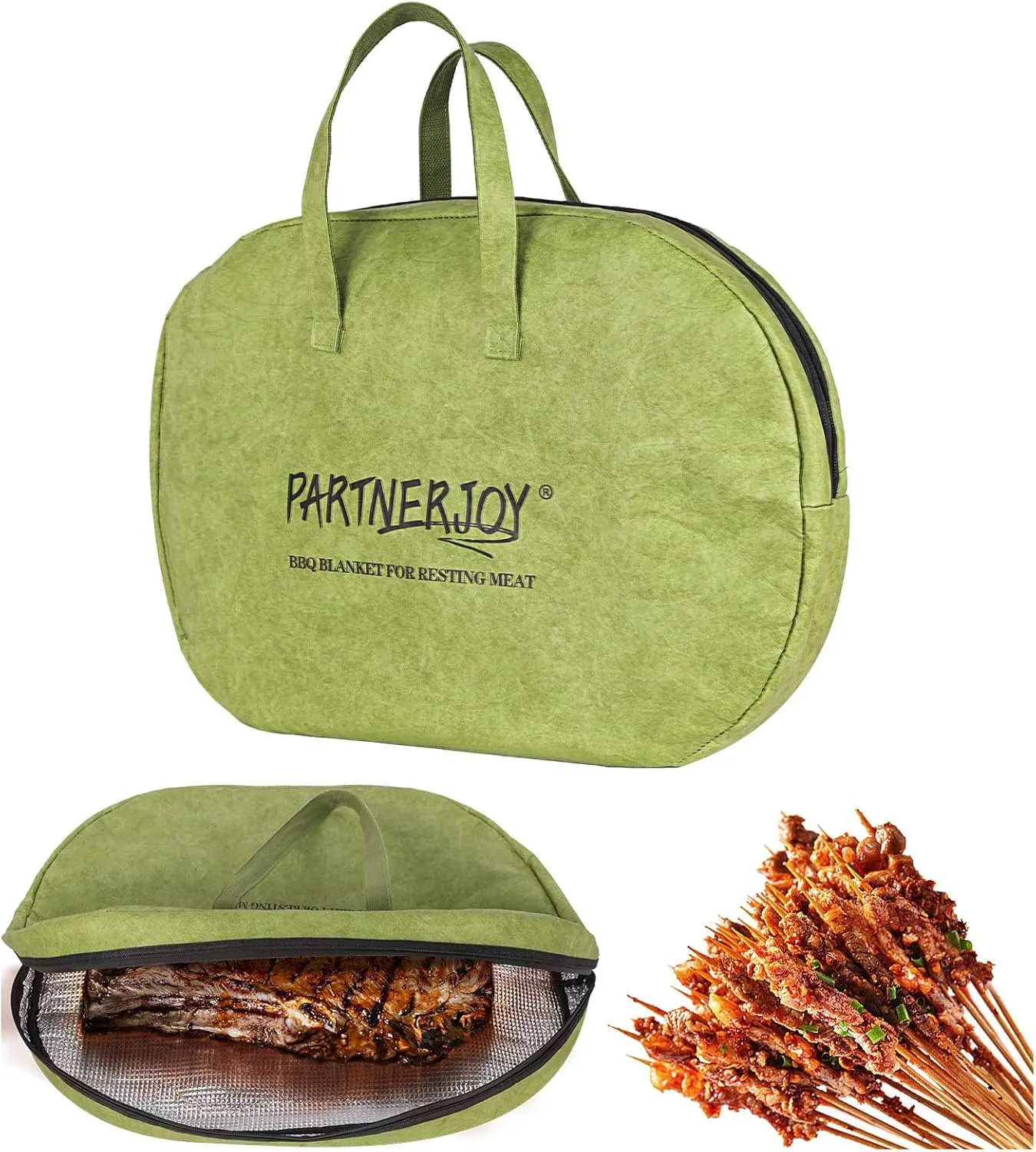 BBQ Blanket for Resting Meat,Reusable Smoker Grilling Meat Insulated Resting Bag,Grilling Meat Insulated Resting Bag with Wide Mouth for Large Brisket/Turkey/Pork Shoulders 2PCS (BBQ Blanket 23IN)