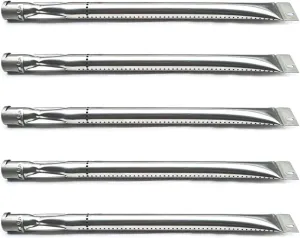 BBQ funland SB4011 (5-Pack) Universal Straight Stainless Steel Pipe Burner Replacement for Brinkmann, Charmglow, Grillada Model Grills 16 3/16 inch