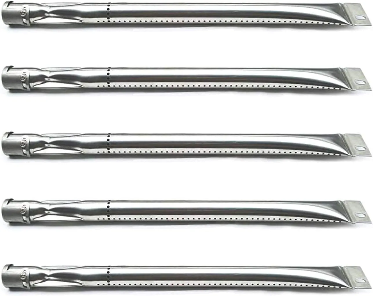 BBQ funland SB4011 (5-Pack) Universal Straight Stainless Steel Pipe Burner Replacement for Brinkmann, Charmglow, Grillada Model Grills 16 3/16 inch