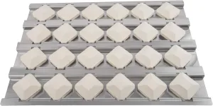 BBQ Future Stainless Steel Heat Plate Flame Tamer with 24pcs Ceramic Briquettes Compatible Alfresco ALX2-30, ALX2-42, ALX2-56 Series Gas Grills