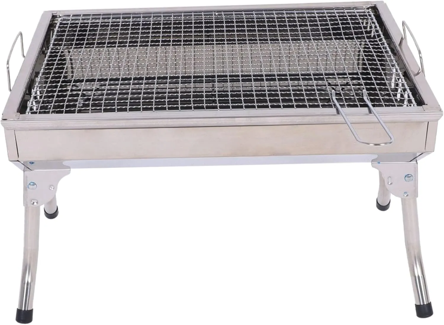 BBQ Grill, Barbecue Grill, Foldable Portable Charcoal 18.3x12.8x12.4" Stainless Steel BBQ Tabletop for Terrace, Camping, Travel, Hiking