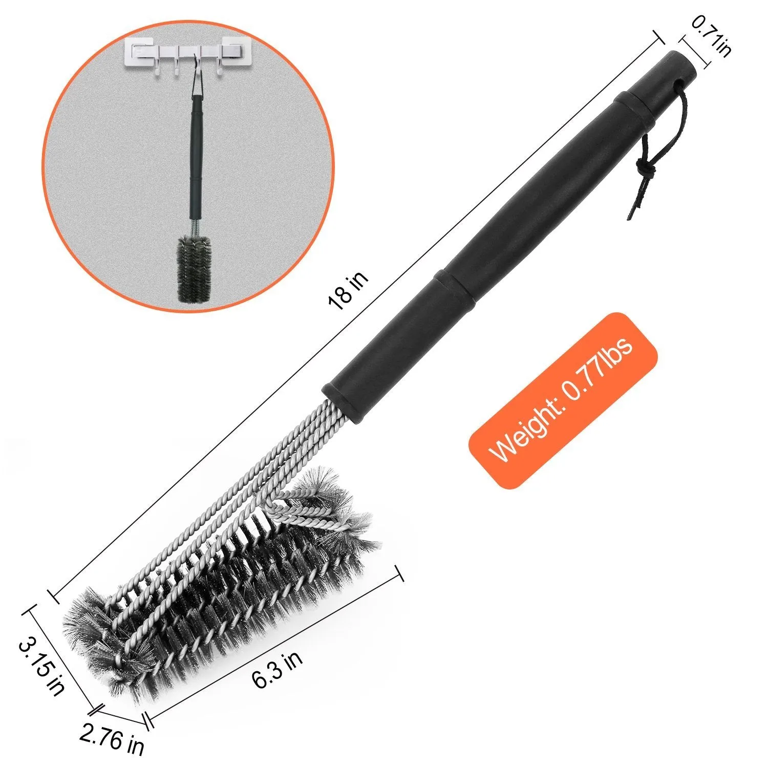 BBQ Grill Cleaning Brush Stainless Steel