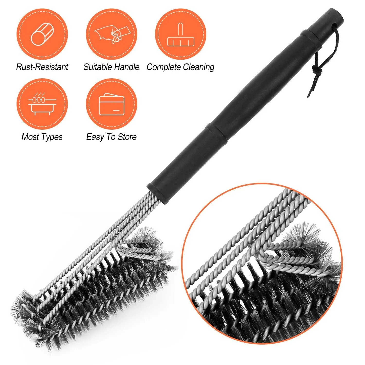 BBQ Grill Cleaning Brush Stainless Steel